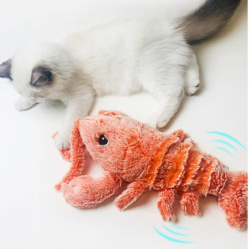 

Электронная кошка игрушка для кошки домашних животных играет Электрический зарядка через USB моделирование форма в виде омара игрушки играть собак и кошек поставки