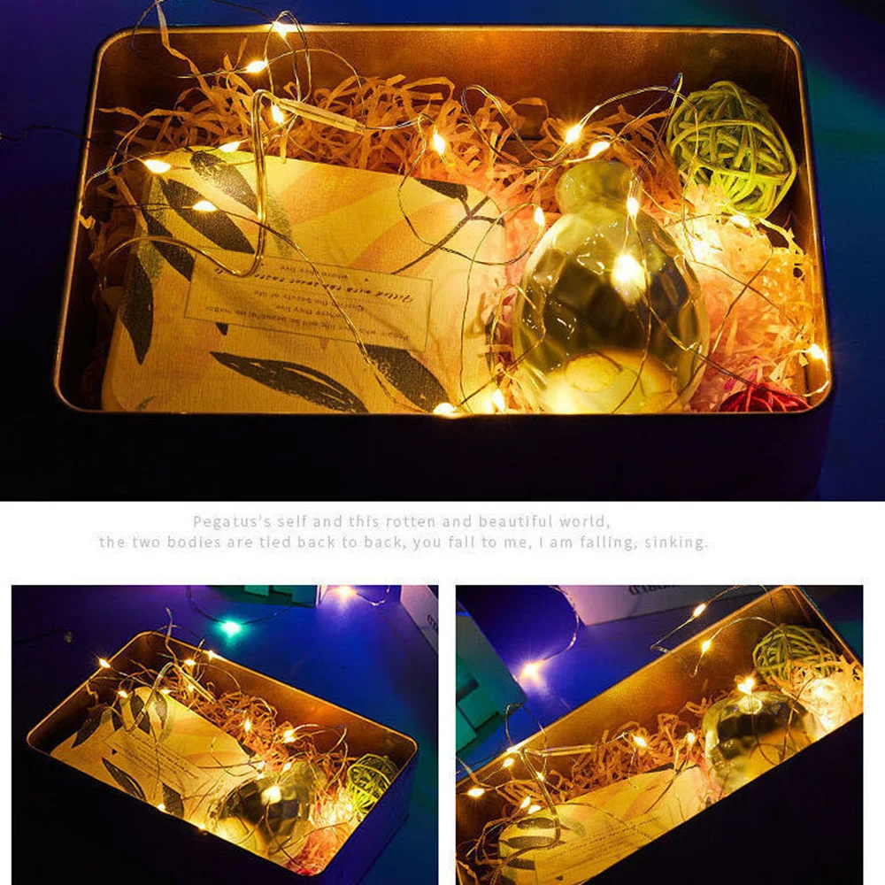 5Pcs Smart Flashing Decoration LED String Lights Christmas Wedding Party Restaurant Fast And Slow Lights With 3* Button Battery led string lights,decorative lights,string lights,led fairy lights