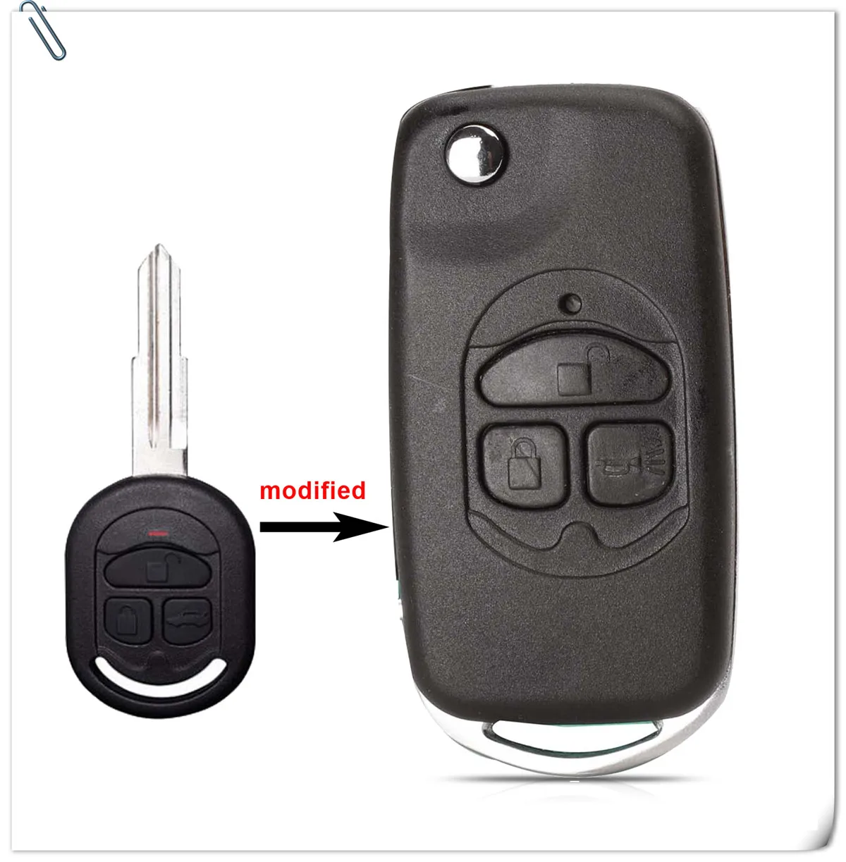 Keyforkess 10 pz/lotto modificato pieghevole Shell chiave a distanza per Chevrolet Buick Excelle 2005-2018 HRV 3 pulsanti caso della copertura chiave dell'automobile - Hc6f7b23785a9443ea0cdf059d437f80aJ