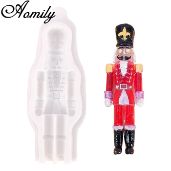 

Aomily 3D Cartoon Nutcracker Fondant Silicone Mold Candle Sugar Craft Tool Chocolate Cake Mould Kitchen Baking Decorating Tool