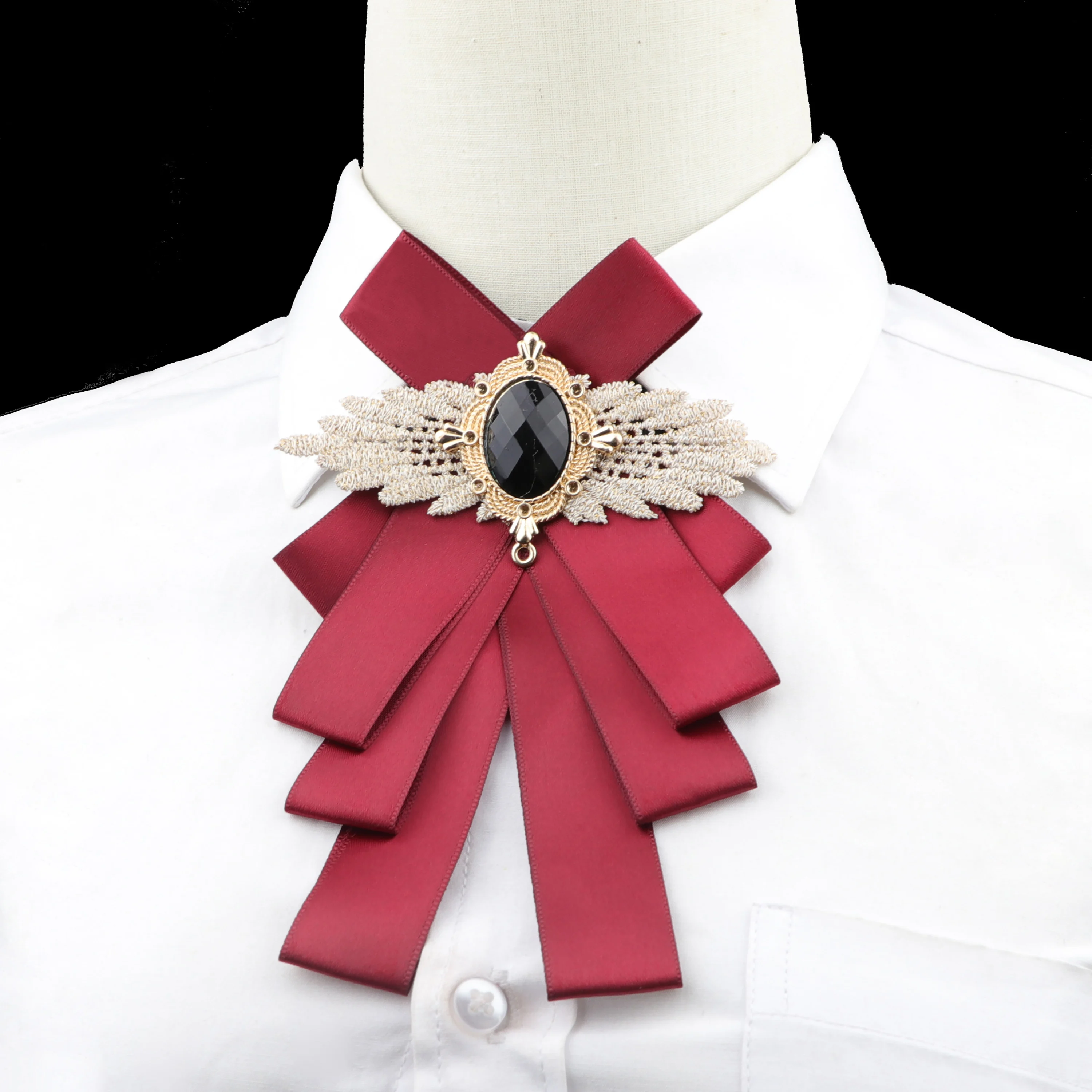 Женский однотонный галстук-бабочка великолепный винтажный шикарный галстук-бабочка элегантные ювелирные изделия воротник-галстук регулируемые съемные воротники аксессуар для рубашек
