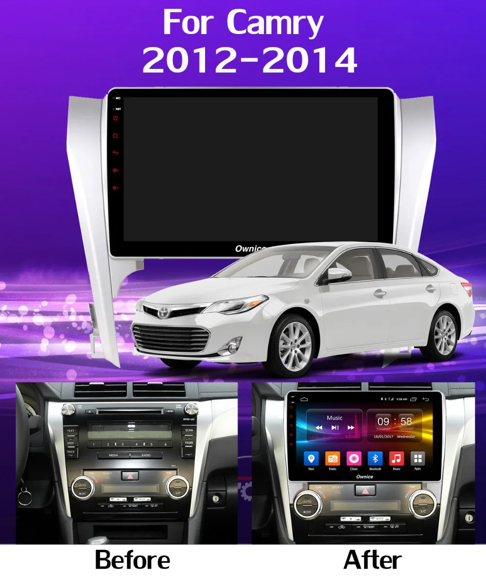 Clearance 360°Panoramic Camera 4G Android 9.0 4G+64G GPS Radio SPDIF DSP CarPlay Car Multimedia Player for Toyota Camry 8 50 55 2012-2014 7