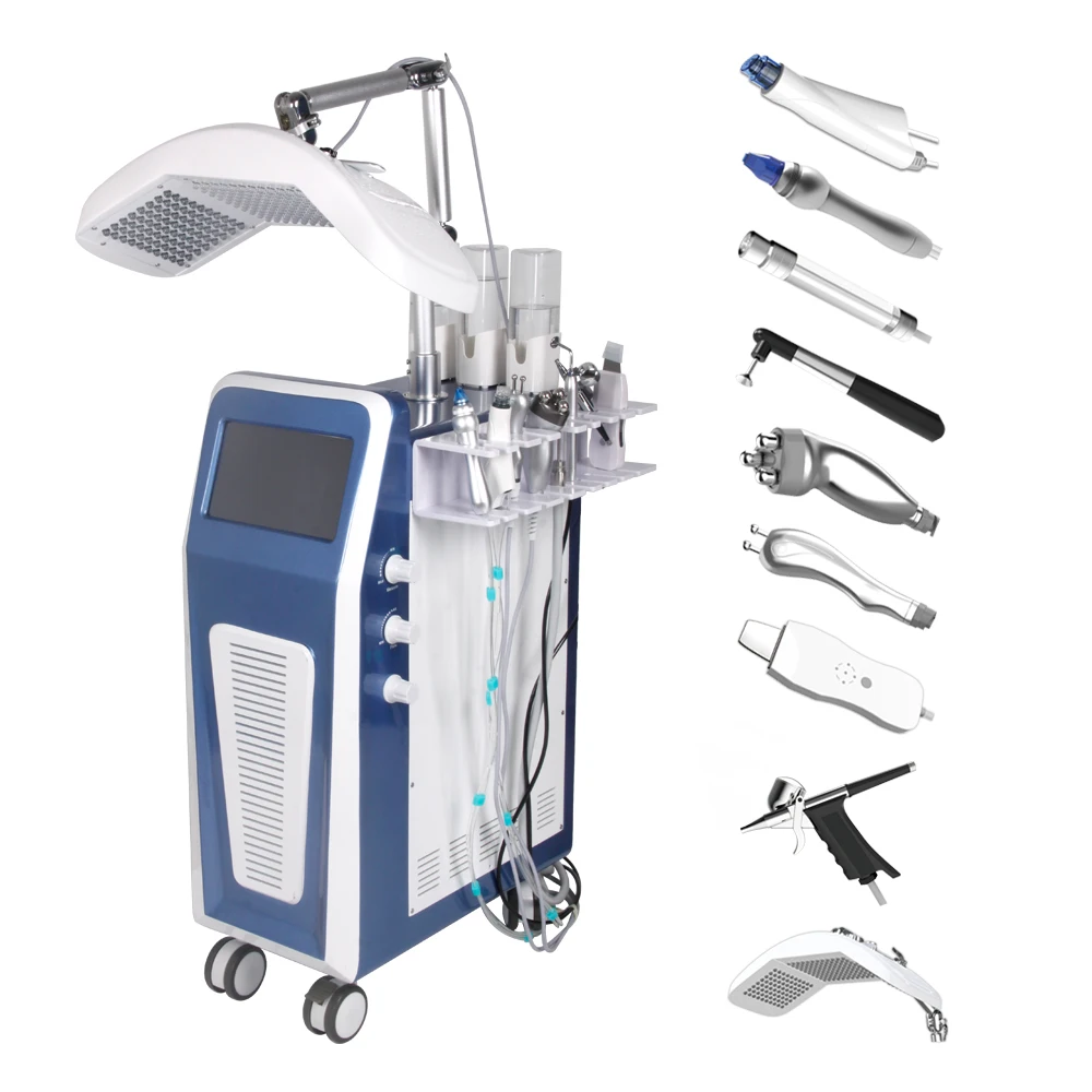 

Multifunction 10 in 1 Water Jet high pressure Facial oxygen Cleaning Machine Beauty Device