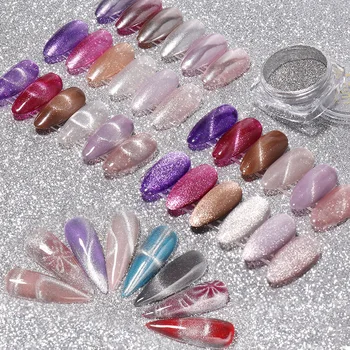 

0.5g 9D Cat Eye Nail Glitter Powder Magnetic Nail Mirror Powder Magnet Pandora Multifunctional Powder Dip Pigment Dust SAMM01-02
