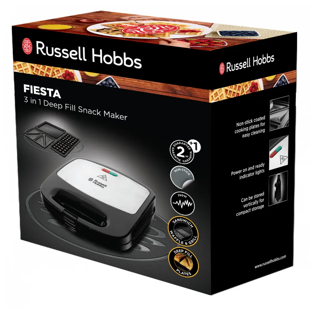 russell hobbs 3 in 1 sandwich panini and waffle maker