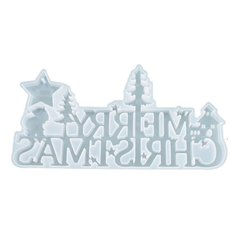 

Crystal Epoxy Resin Mold Christmas Listed Decor Pendant Casting Silicone Mould