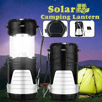 

Outdoor Solar Camping Light Rechargeable Tent Lantern Portable USB Charger for Phone Collapsible LED Lamp for Outdoor Hiking