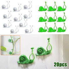 

20PCS Plants Clips Snail Shaped Self Adhesives Removable Indoor Climbing Plant Wall Clips Vine Support Creative Garden Tools