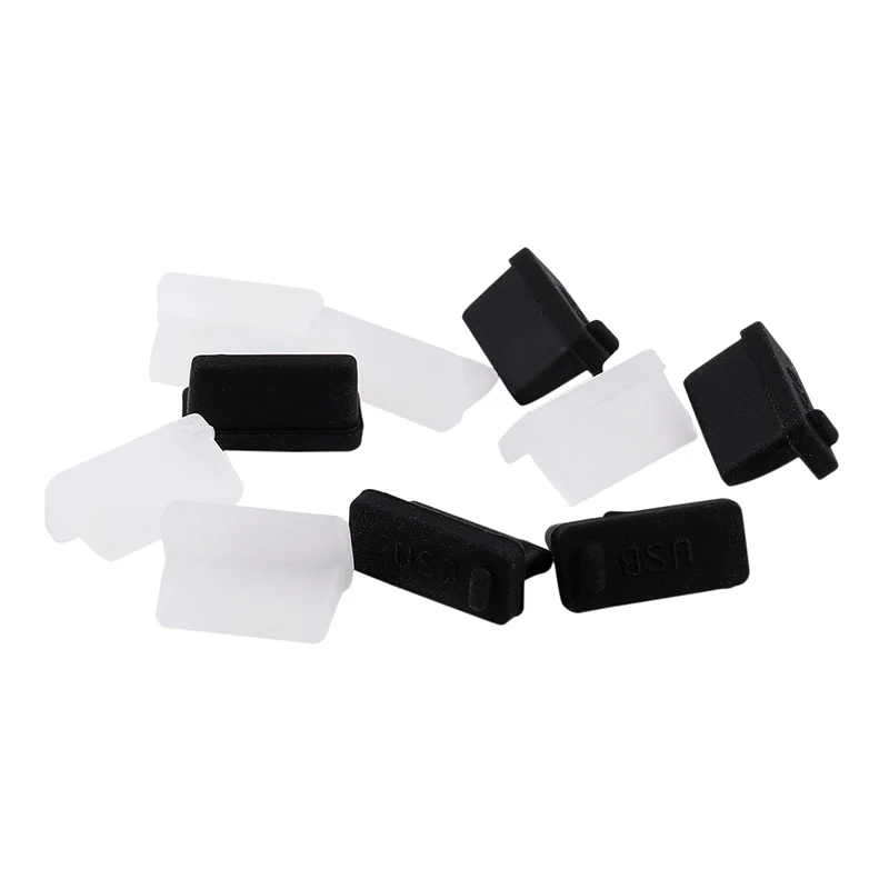 

USB Connector Dust-repellent Connector Cap Female Connector 10 pieces Black Transparent