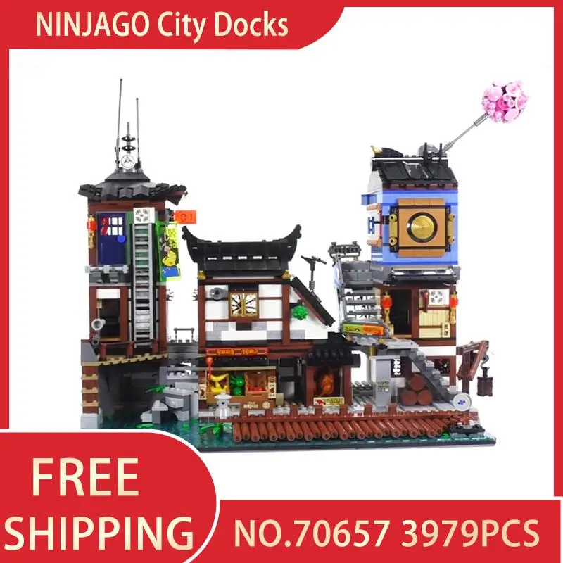 

New bocks 06083 NINJA Series City Docks Compatible 70657 Model Building Blocks Bricks Educational Toys Christmas Gift For Child
