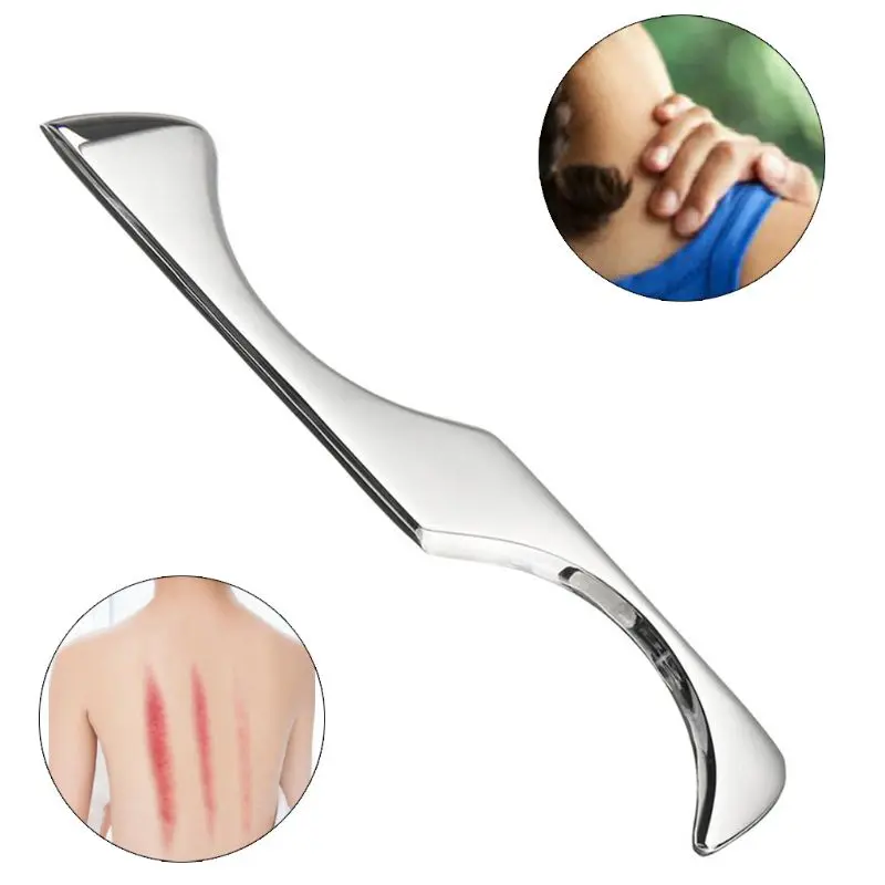 

NEW Medical Grade Stainless Steel Gua Sha Massage Tool - Stainless Steel Physical Therapy Tool for Soft Tissue Mobilization