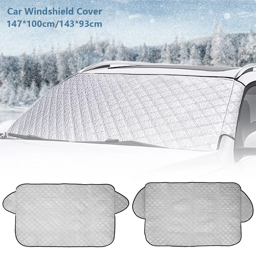 

1PC Car Front Windshield Cover Auto Sunshade Snow Ice Protection Cover Winter Summer for Universal Car Accessories 148*125cm