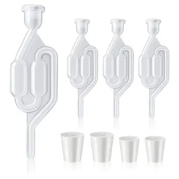 

Brewing Fermentation Airlock Solid Silicone S-type Bubble Airlock Stopper Fermentation Exhaust Valve For Beer Wine