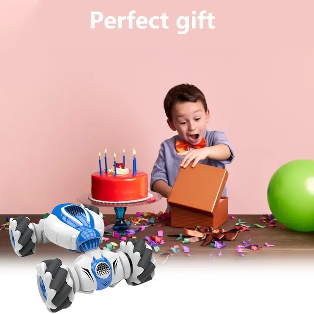 S-012 2.4G Mini Remote Control RC Car Stunt Double-Side Roll Rotary Car Gesture Induction Twisting Drift Off-Road Cars Kids Toys 2