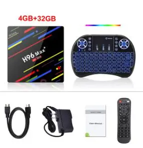 4G 32G I8-B LEMFO ТВ приставка Android 9,0 H96 Макс+ 4 Гб ОЗУ 64 ГБ 32 ГБ H.265 4K HDMI 2.0a 2,4G/5G WiFi 3D Netflix YouTube Google плеер телеприставка - Цвет: 4G 32G I8-B
