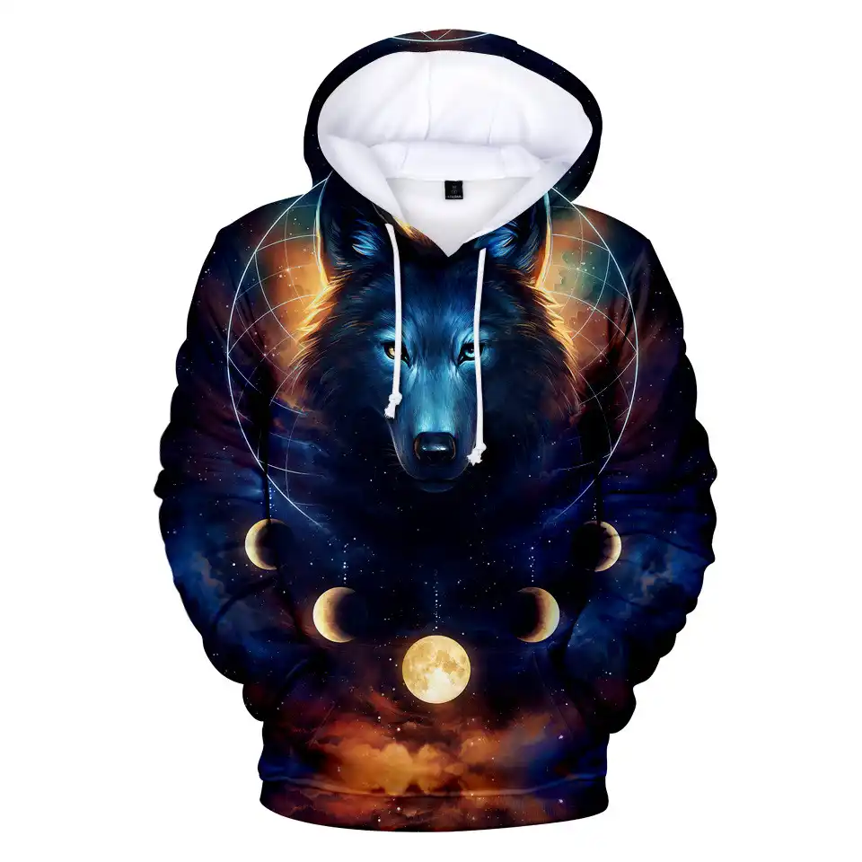 3 To 14 Years Kids Hoodies Ice Fire Wolf 3d Printed Hoodie Sweatshirt Boys Girls Cartoon Long Sleeve Jacket Coat Teen Clothes Hoodies Sweatshirts Aliexpress