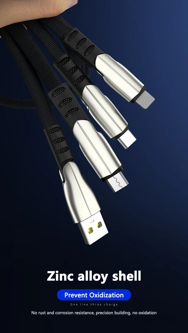 3 в 1 USB кабель для мобильного телефона Быстрая Зарядка Micro usb type C зарядный кабель для IPhone xr xs max кабель для зарядного устройства Шнур