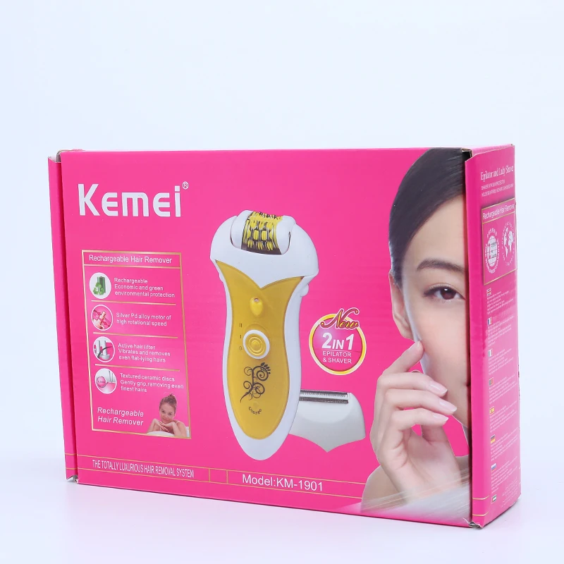 Kemei перезаряжаемая многофункциональная Женская бритва для ежедневного использования, электрическая эпиляция, удаление волос, инструменты для ухода за ногами 220VKM-1901
