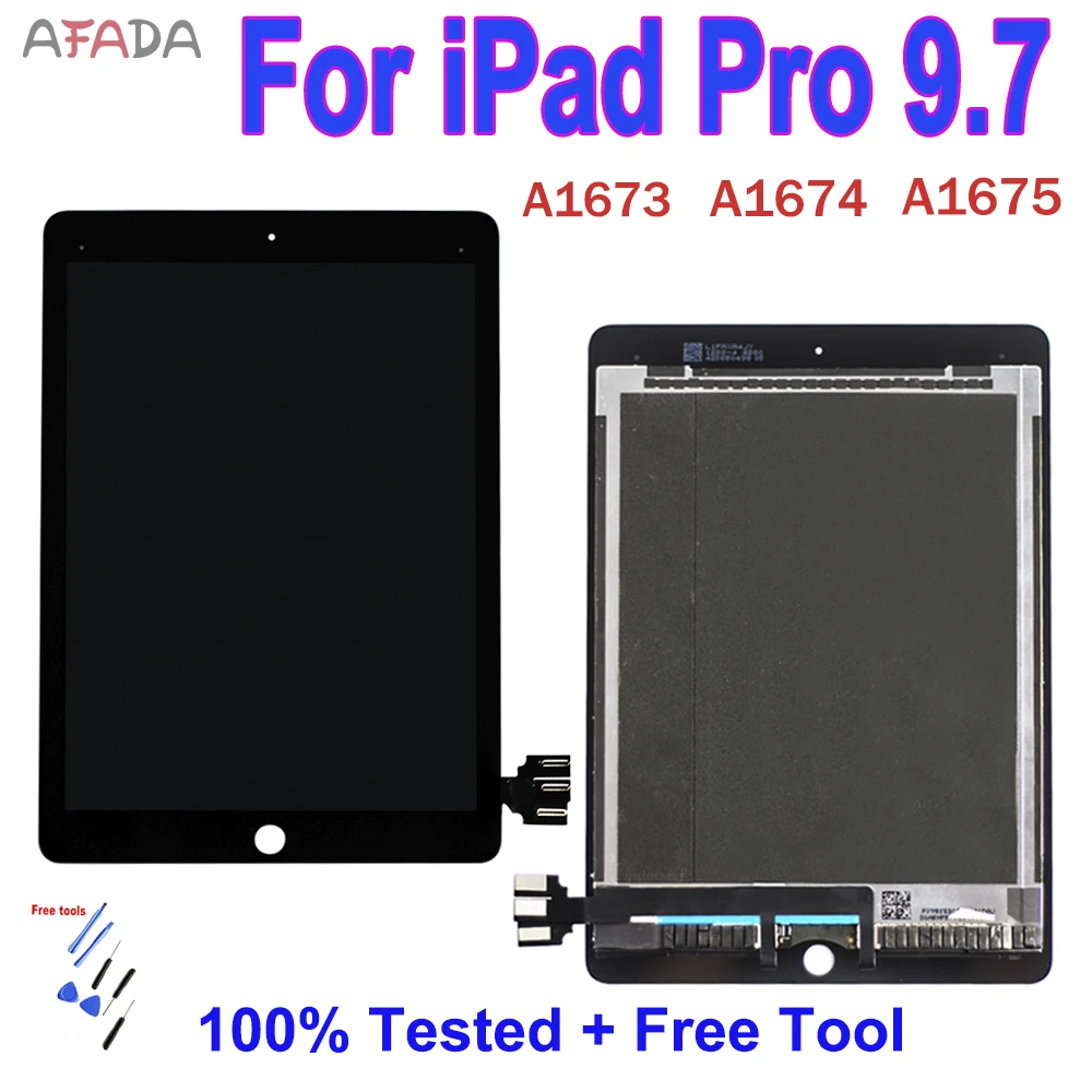 LCD compatible with Apple iPad Pro 9.7, (black, without frame, PRC, A1673/A1674/A1675)  - All Spares