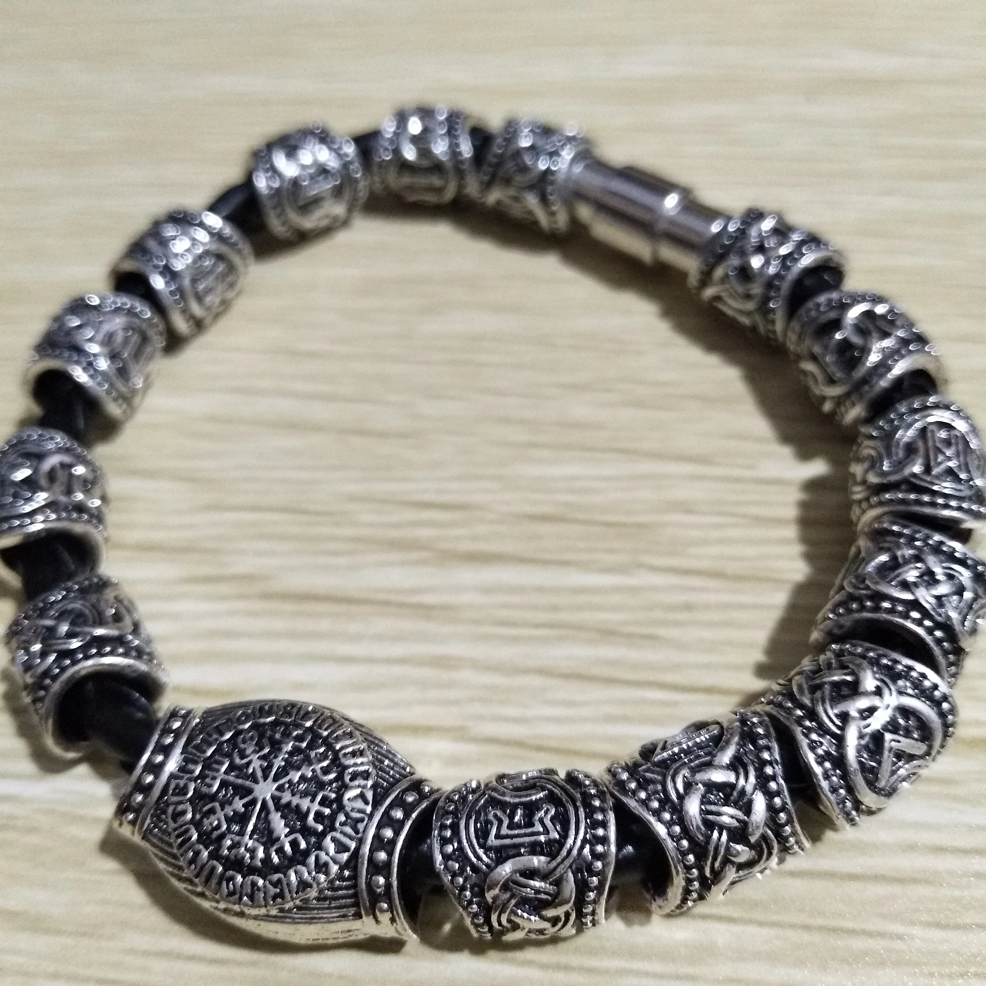 Nostalgia Viking Accessories Runic Runes Beads Diy Jewelry Mens Womens Bracelet Decoration Bangles With Charms Beads 6