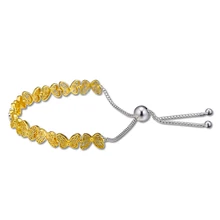 Блестящие ажурные бабочки скользящий браслет Аутентичные 925 серебряные браслеты для DIY женские модные браслеты для изготовления ювелирных изделий