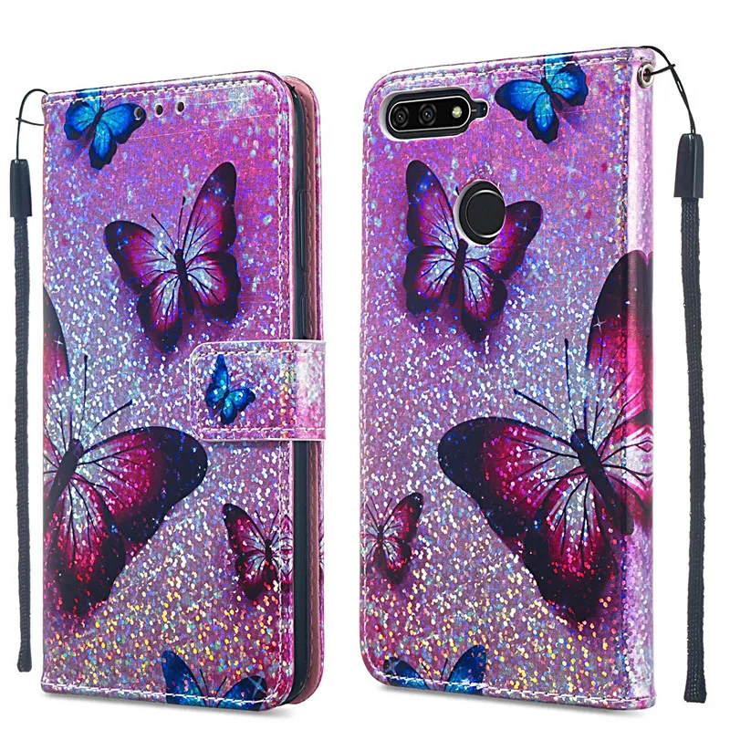 

Luxury Bling Diamond Phone Shell Case Rhinestone Cover Flip Leather Capa For Huawei Honor 7A Enjoy 8E Y6 2018 10 lite 8A 20 Pro