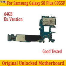 Оригинальная разблокированная материнская плата для samsung Galaxy S8 Plus G955F с системой Android, 64 ГБ для Galaxy S8 G955F, европейская версия