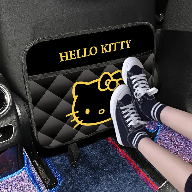 Organizador do Carro Assento de Volta Almofada à Prova Acessórios do Carro Anti-kick Almofada Auto Capa Protector Kitty Gato Anti-criança-kick Dwaterproof Água Kick Esteira 1pc