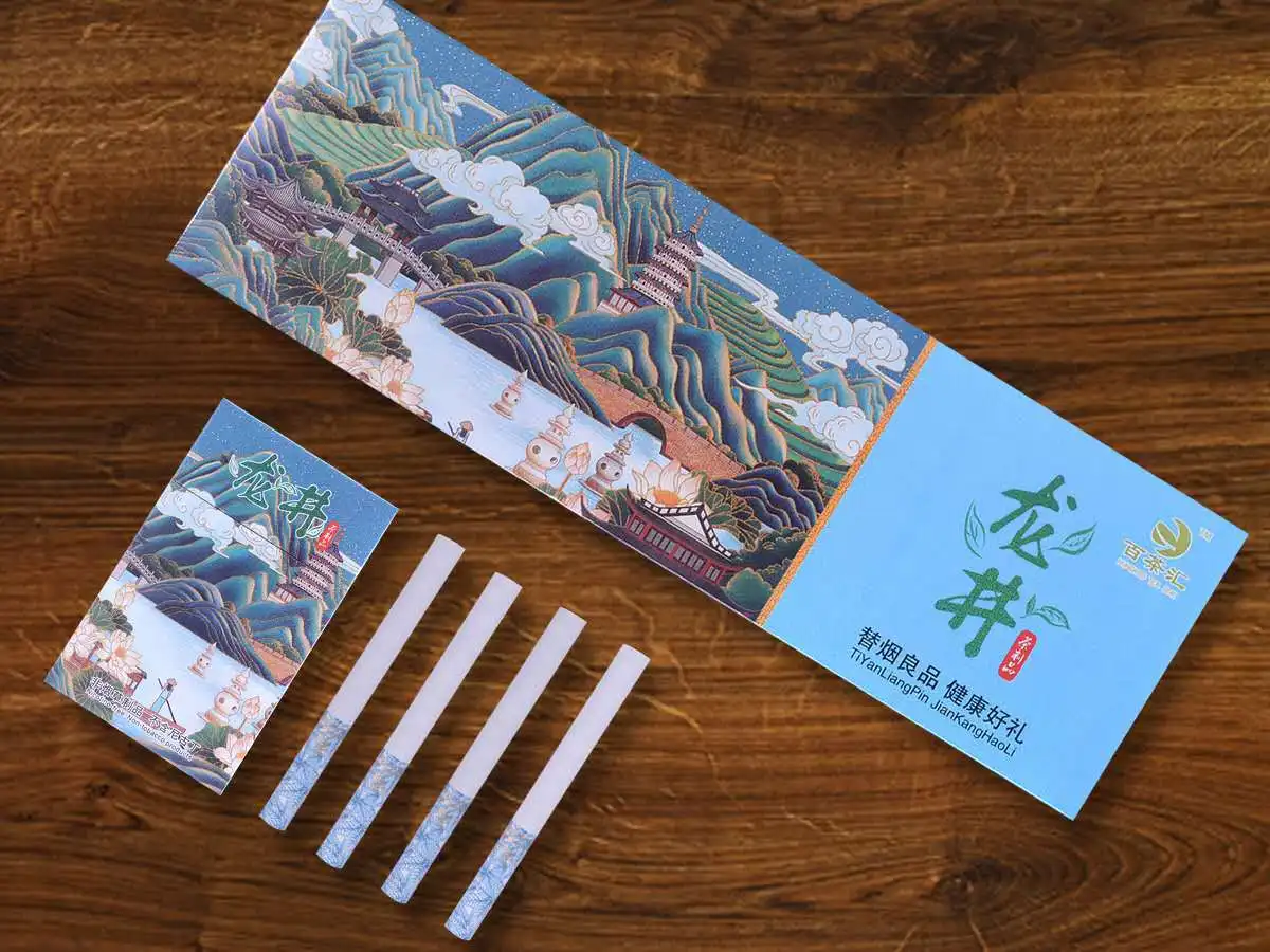 Dragon Well зеленый чай дым Отличный травяные сигареты очищающие легкие чтобы бросить