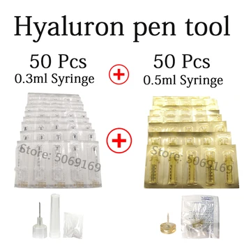 

0.3ml/0.5ml Disposable Ampoule Head for Hyaluron Gun Hyaluron Pen High Pressure Wrinkles Removal Water Syringe Parts of Injector