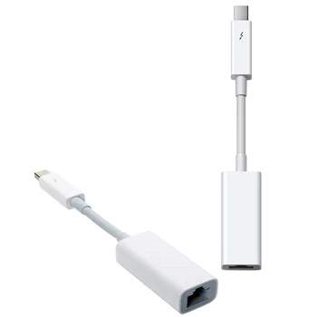 

Thunderbolt for Gigabit Ethernet converter for Apple laptops converts Lightning interface to network cable interface