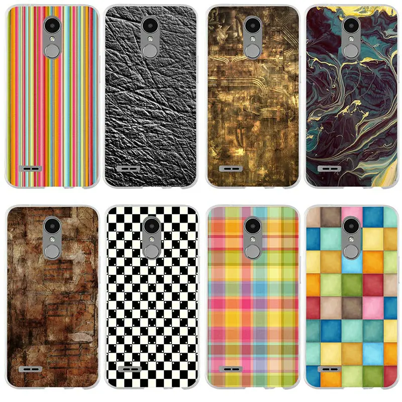 Color Stripe Texture Background Soft TPU Phone Cases for LG V10 V20 V30 G2 G3 Mini G4 Stylus G5 G6 G7 K4 K7 K8 K10 2017 2018 |