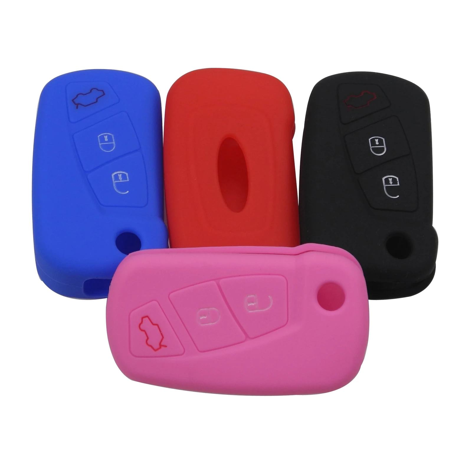 30pcs/lot Silicone 3 Button Remote Flip Key Case Fob Cover Protect Holder For Ford KA