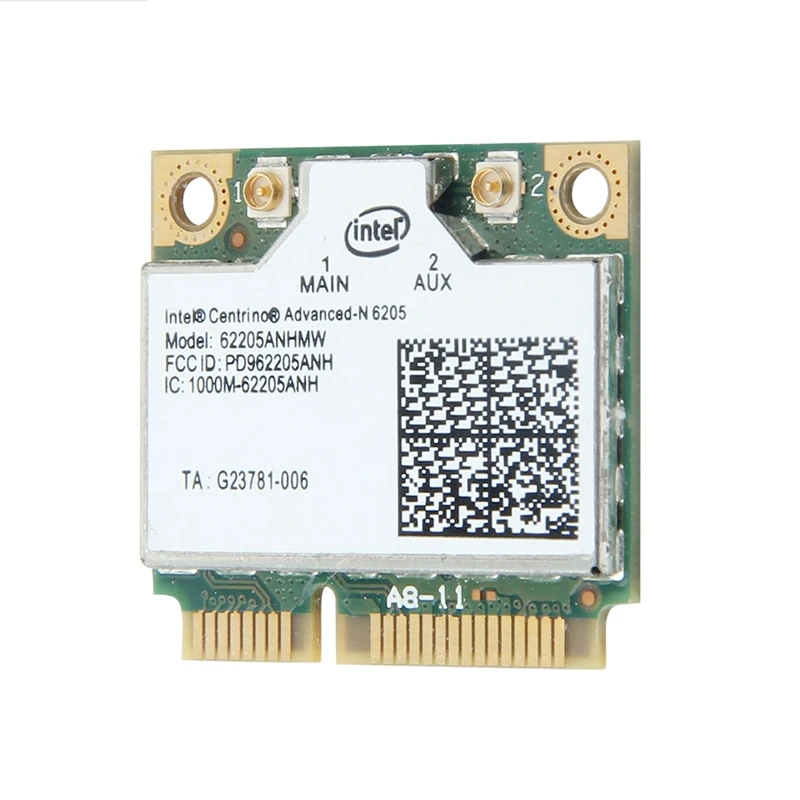 6250AN 2.4G / 5GHz 듀얼 밴드 무선 어댑터 6205 62205an 62205hmw 300Mbps 하프 미니 PCI-E WiFi 카드 802.11n 창용