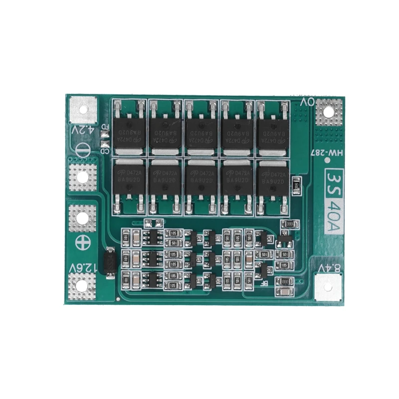 3S 40A 18650 литий ионный аккумулятор зарядное устройство Защитная плата Pcb Bms для
