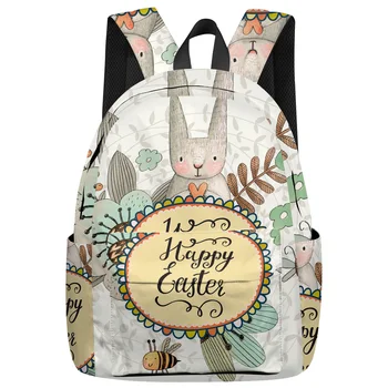 

Fashion Cartoon Backpack Rabbit Flowers Bee Animal College Students Laptop Backpack Book Bag