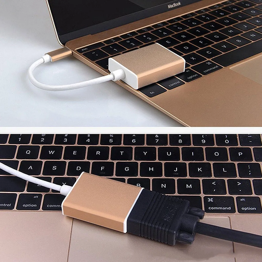 USB C к VGA адаптер USB 3,1 type C(USB-C) к VGA адаптер с алюминиевым корпусом