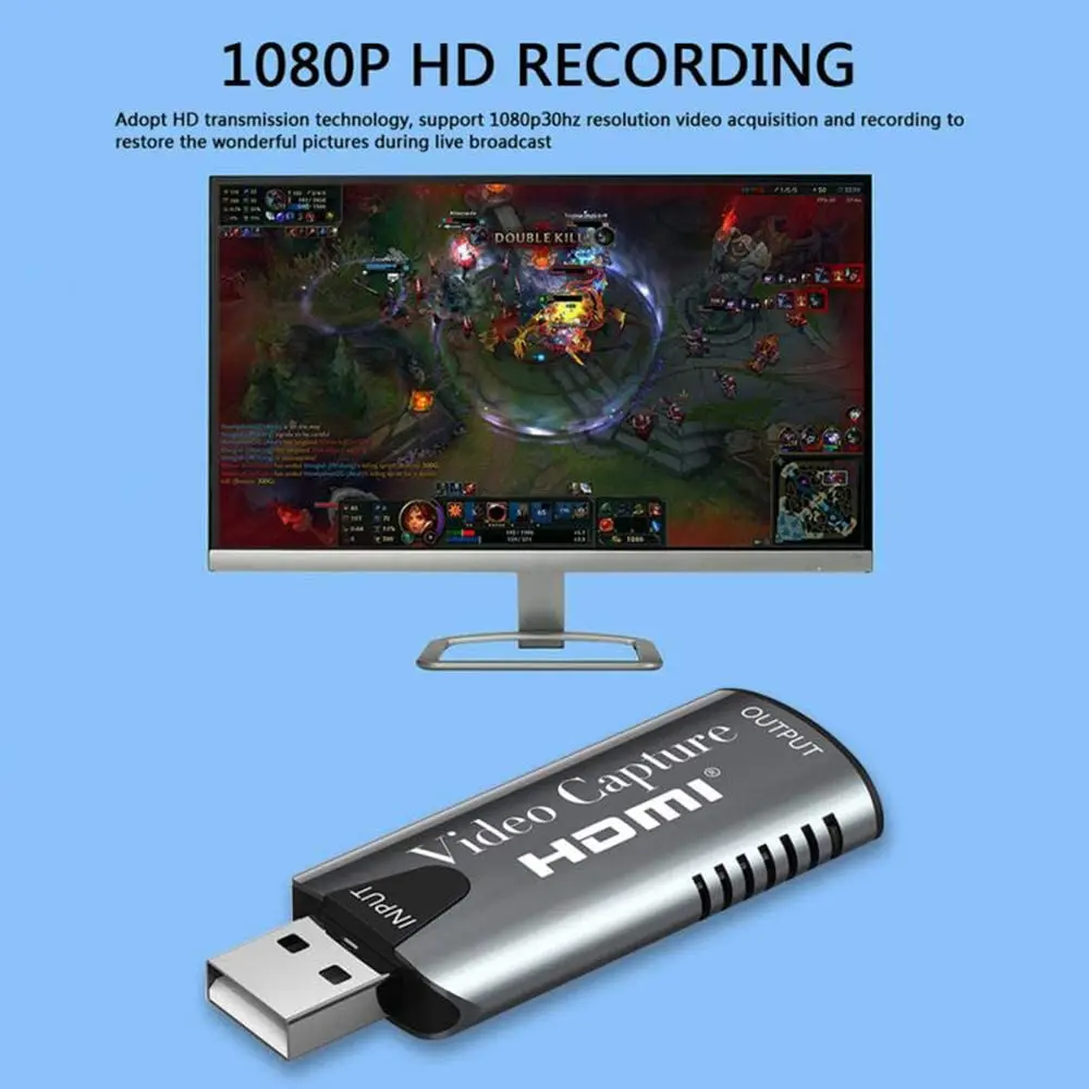 Карта видеозахвата USB 2 0 адаптер HDMI записывающая коробка для PS4 игр DVD видеокамер HD