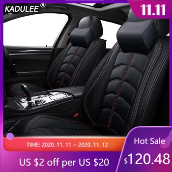 

KADULEE luxury leather car seat covers for Jeep Commander Compass Grand Cherokee Renegade Wrangler Jk car accessories car-style