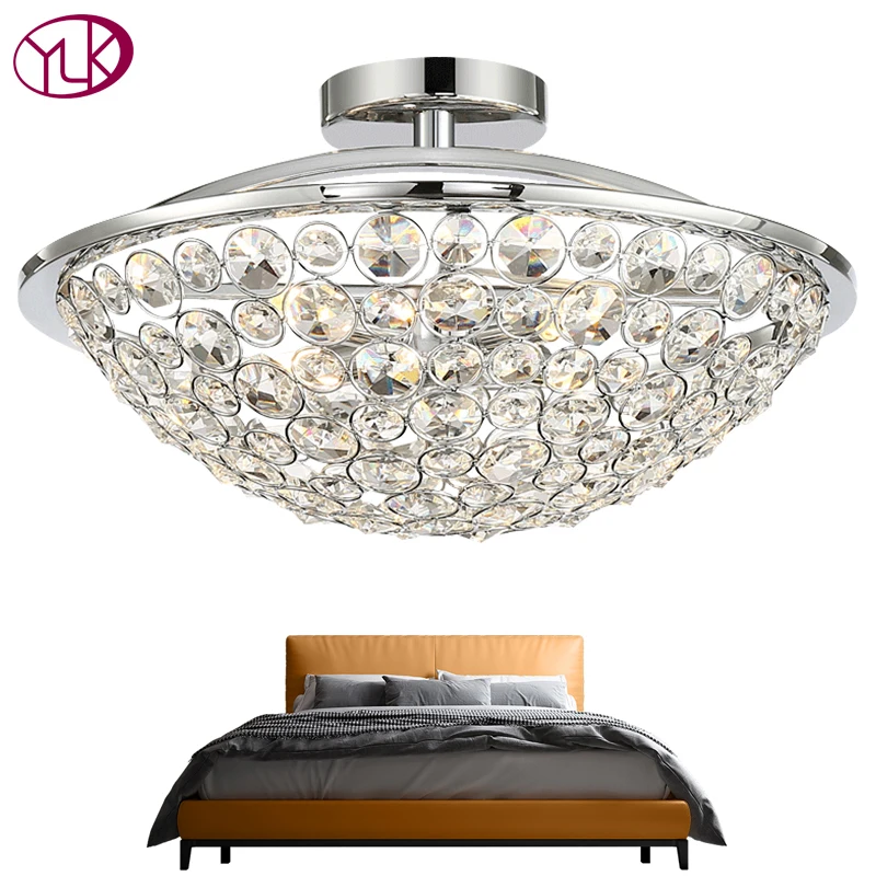 

Nordic Ceiling Lamp Simple Modern Crystal Small Ceiling Light For Bedroom Round Aisle LED Corridor Porch Lighting Indoor Lights