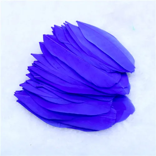 50 шт в наборе, 5-8 см натуральный красочные гусиное перо для украшение ручной работы для изготовления Свадебная вечеринка Декор Аксессуары Свадебные украшения - Цвет: Royal blue
