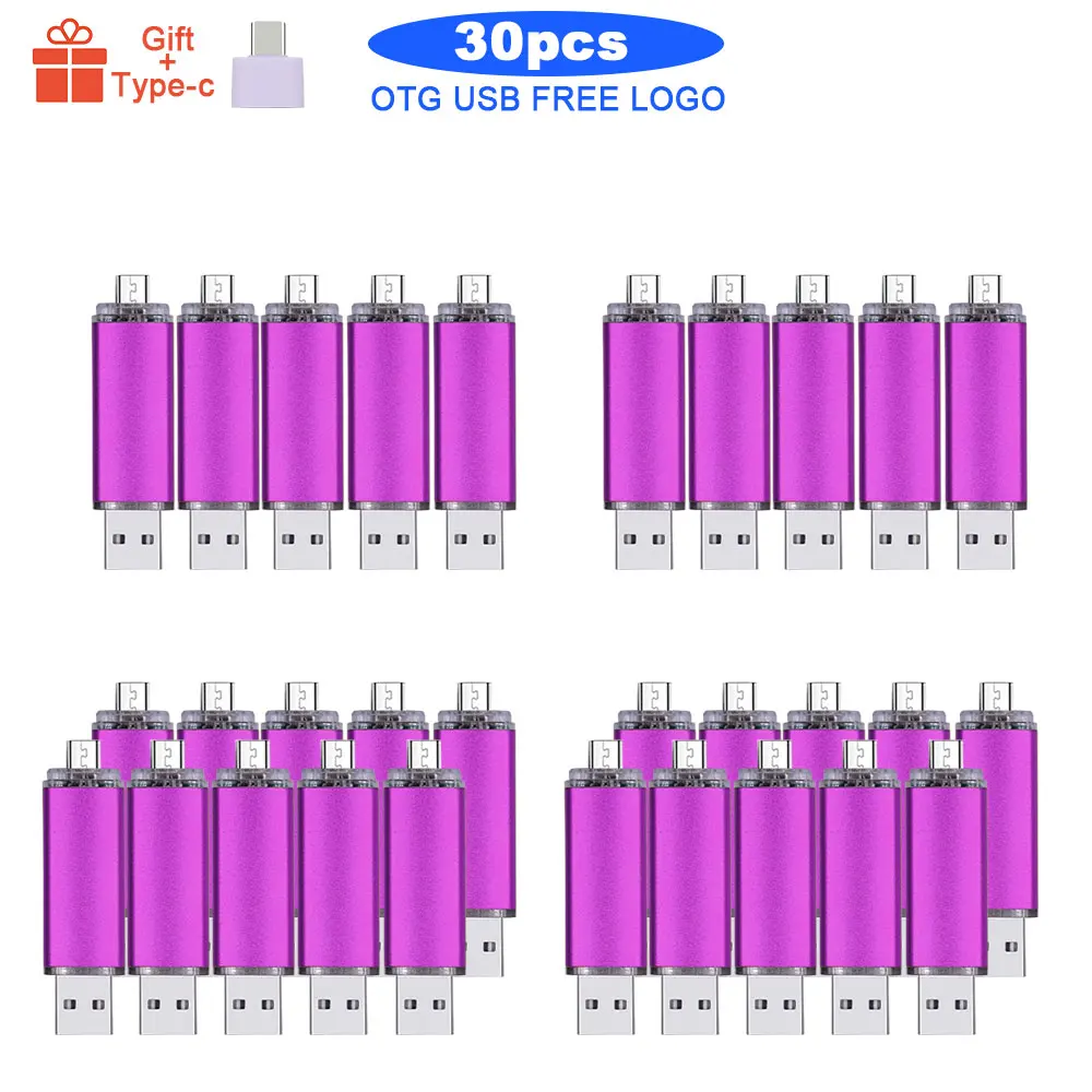 30 шт./лот персонализированный Логотип Новый 3 в 1 OTG (Android & USB Type C) 2 0 флэш накопитель