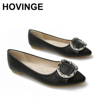 

HOVINGE2020 Women Slip On Fashion Shoes Flats Loafers Female Bow Flat Shoes Lady Casual Footwear Office Work Shoes