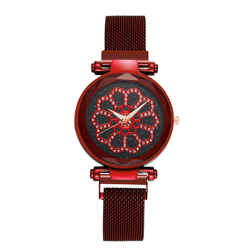 Reloj mujer женские часы модные бриллиантовые Дамские Кварцевые сетчатые часы с большим циферблатом ленивый браслет часы bayan kol saati