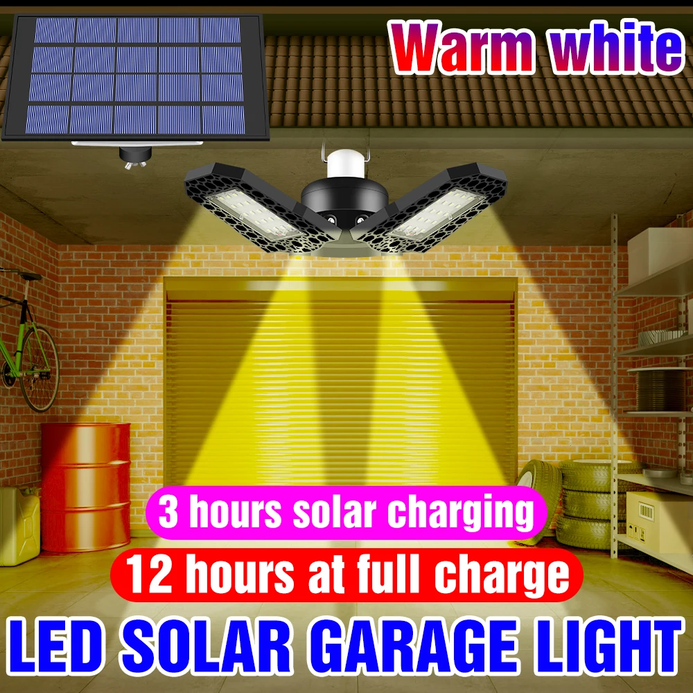 Sunlight Powered Solar Wall Light Outdoor Waterproof Solar Energy Lamp Bulb 60W 80W Garage Lamp LED Portable Yard Camping Lights