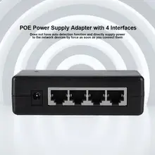 4 PoE Switch Injector Power Over Ethernet NO Power AdapterDC12V-48V for IP Camera High Quality