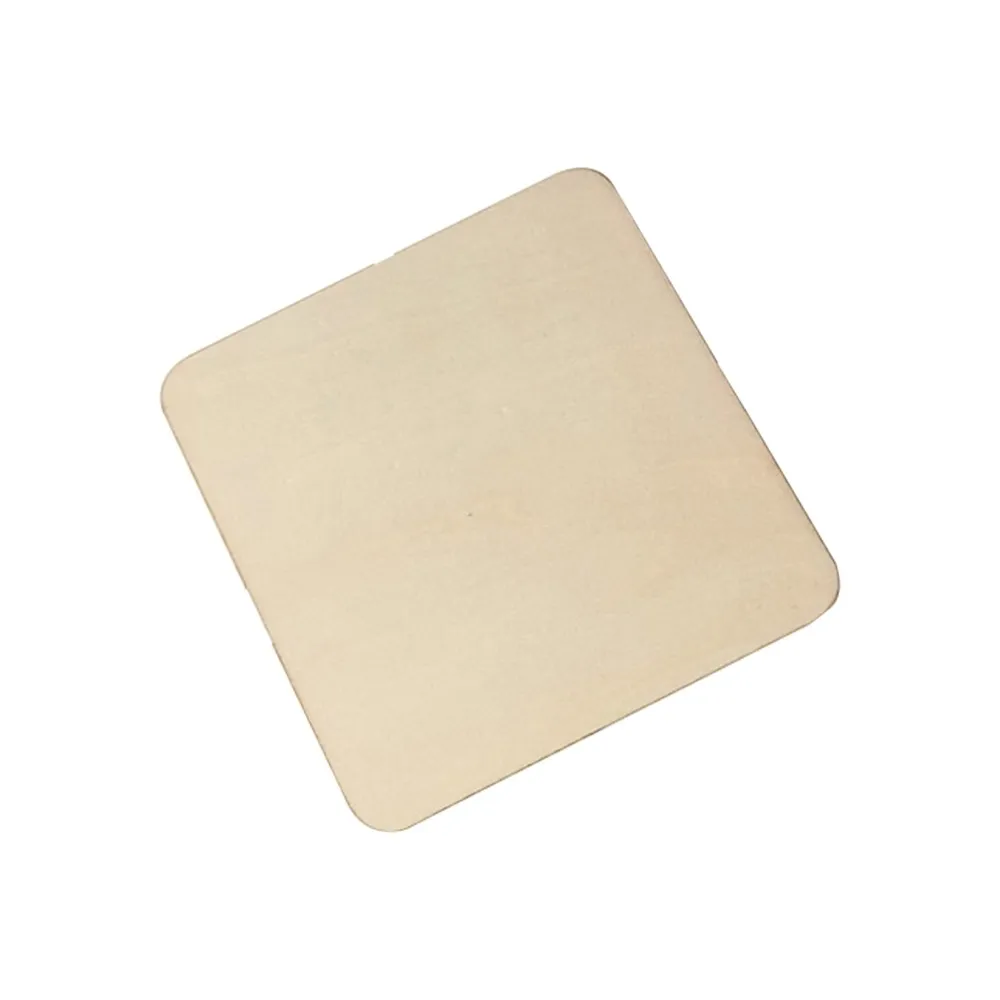 100pcs 2X2X0.3cm Экологически чистый деревянный зажим квадратное со скругленными углами деревянные украшения DIY деревянные ремесла ручной работы подарочные материалы - Цвет: 100pcs 2X2X0.3cm