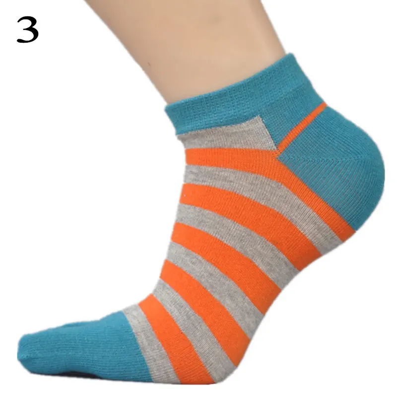 

New Five Finger Socks Women Men's Cotton Line Low Short Striped Funny Toe Socks Casual Black Yellow Boat Toe Socks High Quality