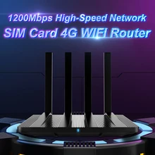 

Cioswi 4G LTE Router 1200Mbps 4G Wireless Routers 1WAN+2LAN Sim Cards Slot Wireless Solution CAT4 4G Modem WE2805AC-B Home WIFI