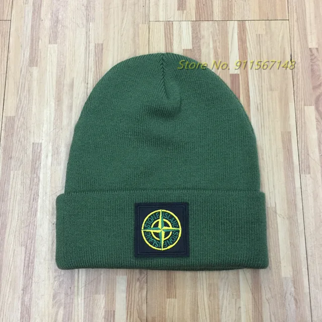 Stone Island Embroidery Winter Hat For 